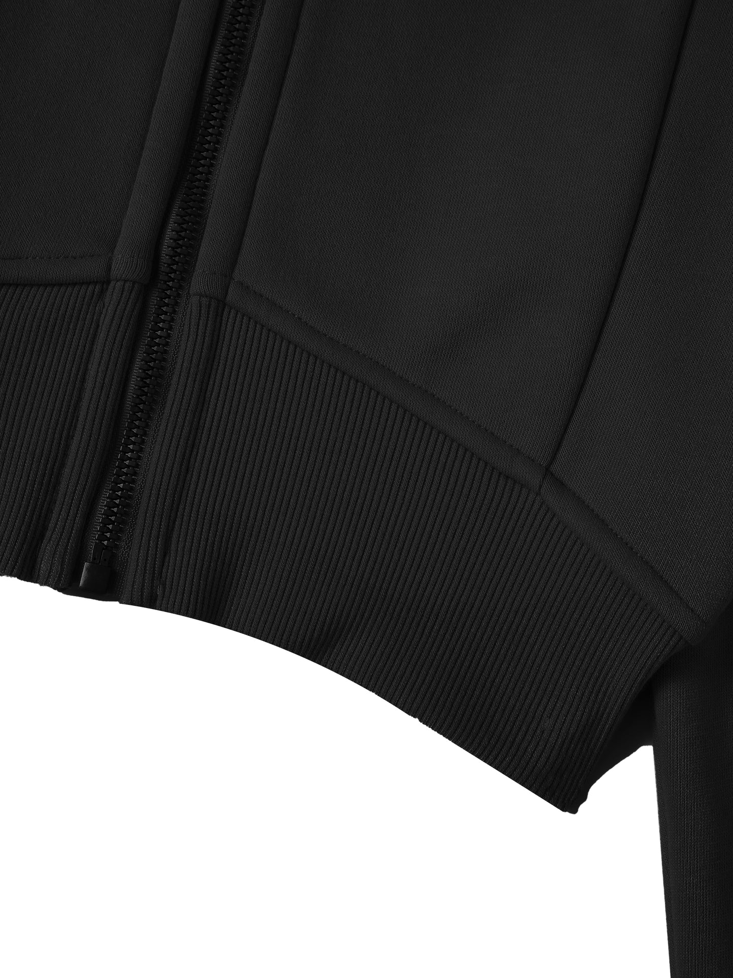 Cropped Zip-Through Hoodie