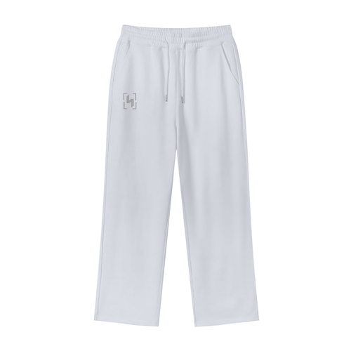 Cotton Fleece Straight Wide Leg Jogger