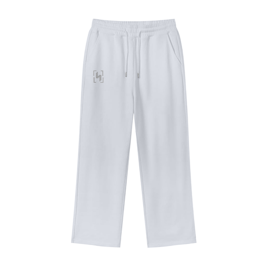 Cotton Fleece Straight Wide Leg Jogger