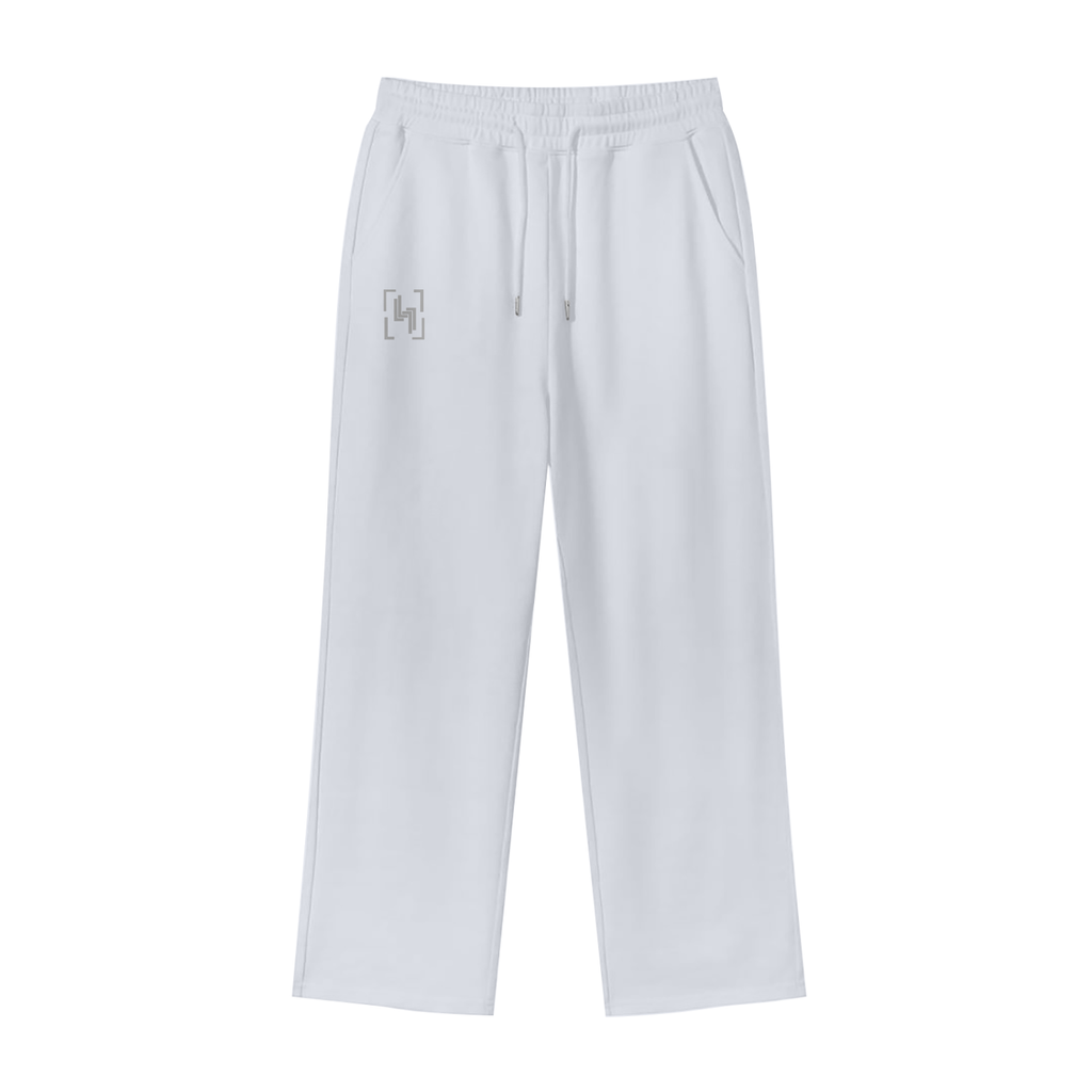 Cotton Fleece Straight Wide Leg Jogger