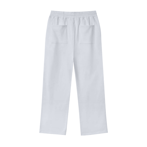 Cotton Fleece Straight Wide Leg Jogger