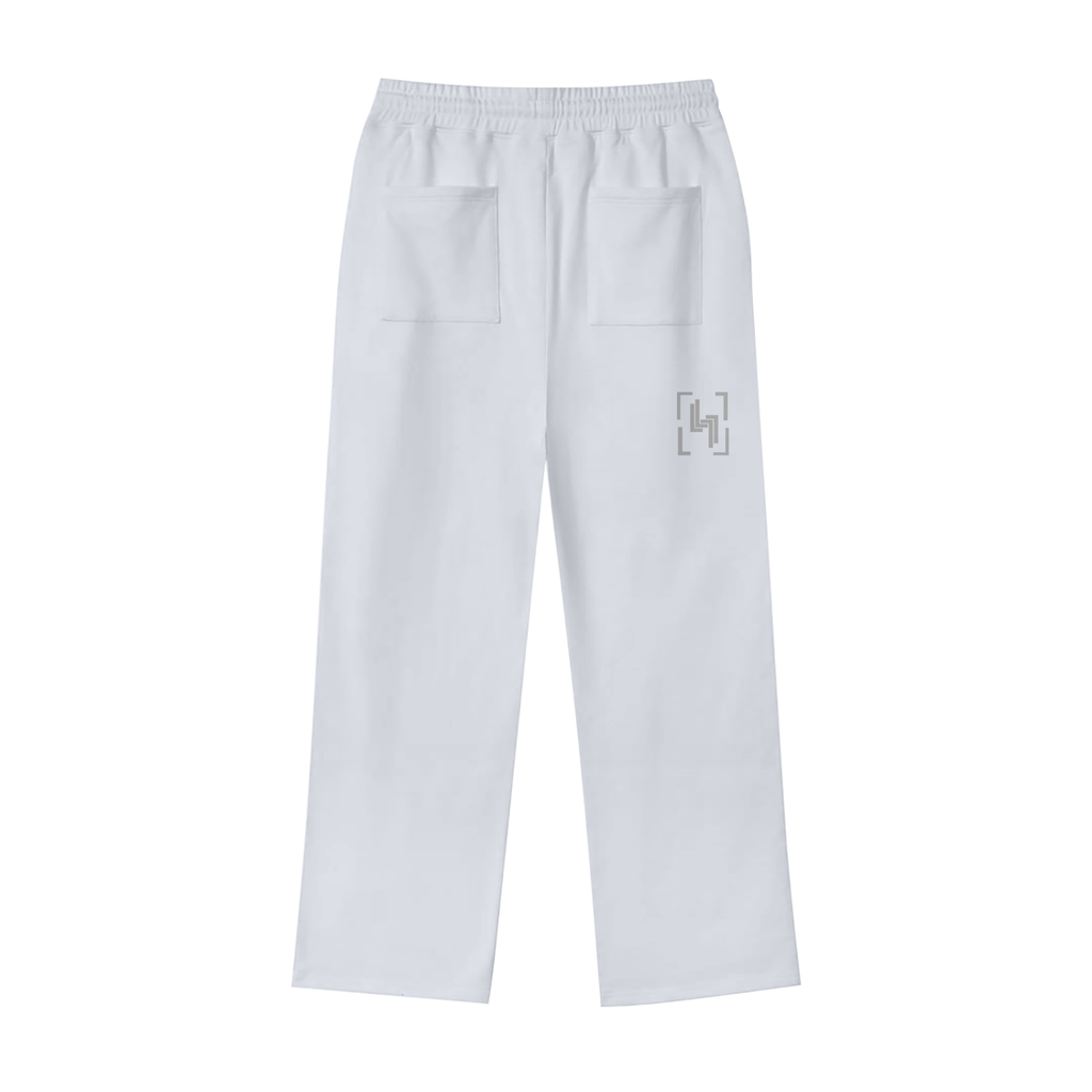Cotton Fleece Straight Wide Leg Jogger