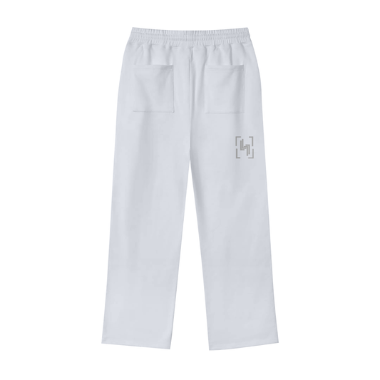 Cotton Fleece Straight Wide Leg Jogger