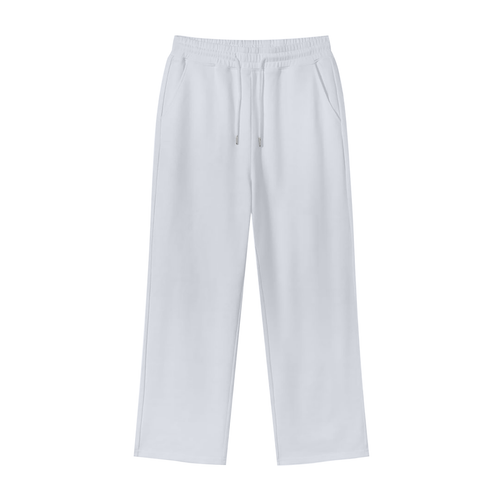 Cotton Fleece Straight Wide Leg Jogger